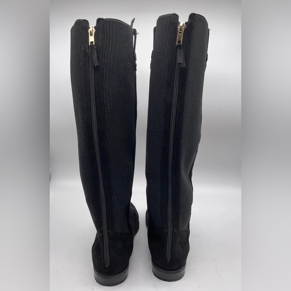NEW Anne Klein AUDREY Womens Knee High Riding Boot Black Size 6 Faux Suede iFlex - Picture 7 of 10